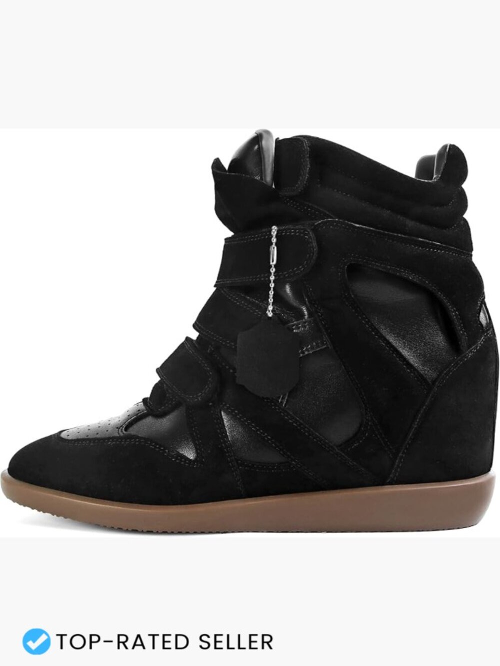 Wedge Heels Retro Casual Vintage Fashion Sneaker Suede Hook Loop Round Toe